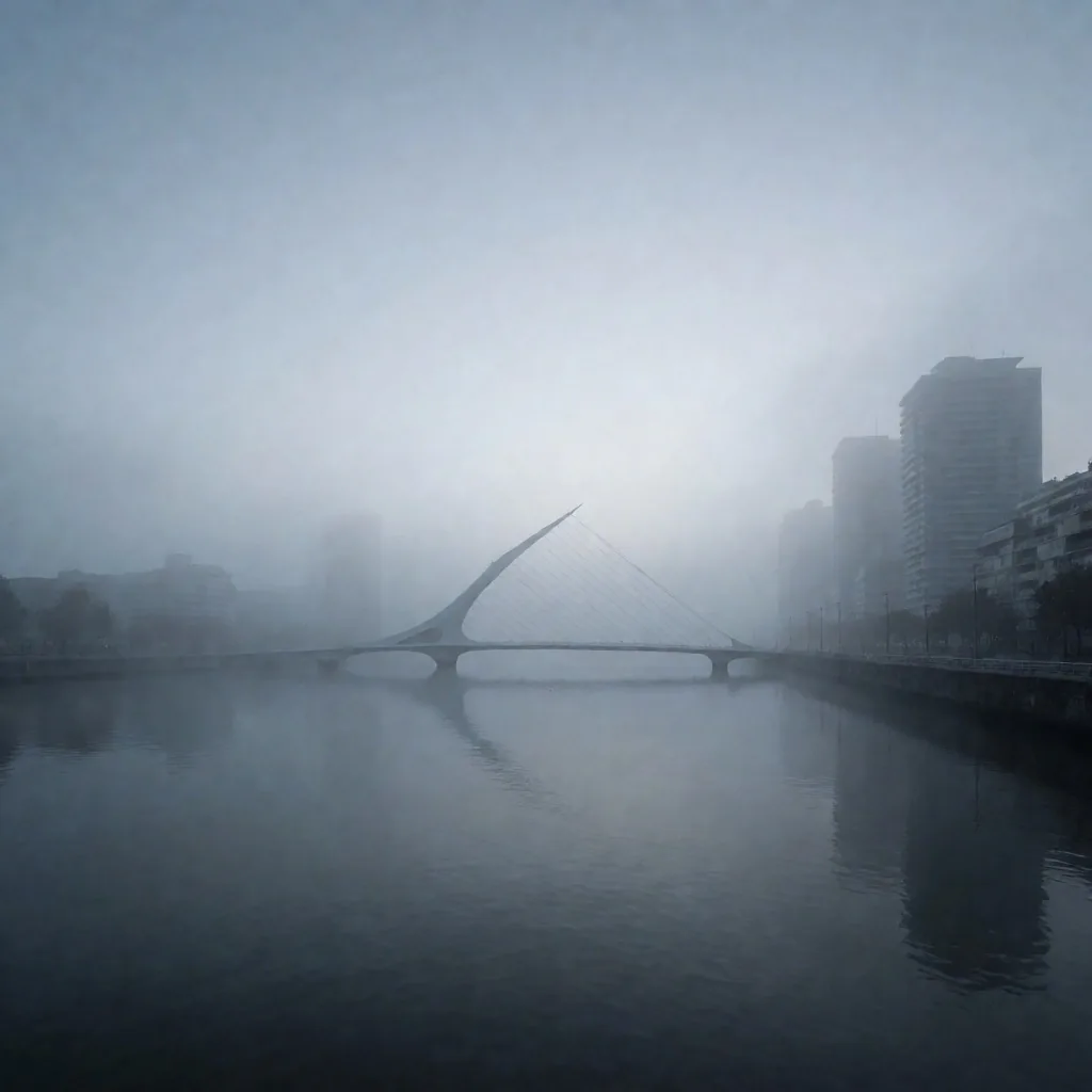 Buenos Aires al amanecer con niebla