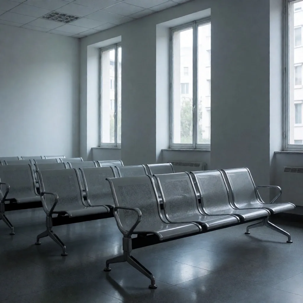Sala de espera de un edificio consular moderno